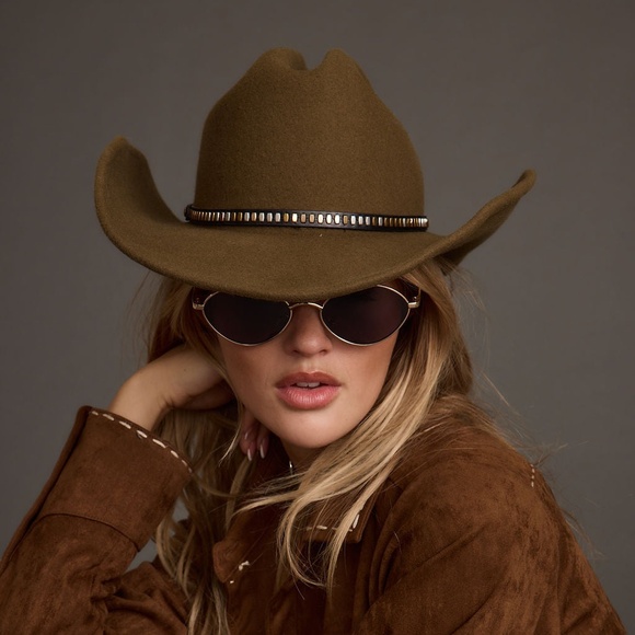 12th Tribe McGraw Olive Cowboy Hat Size O/SO/S